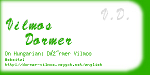 vilmos dormer business card